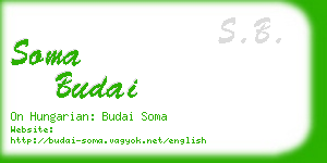 soma budai business card